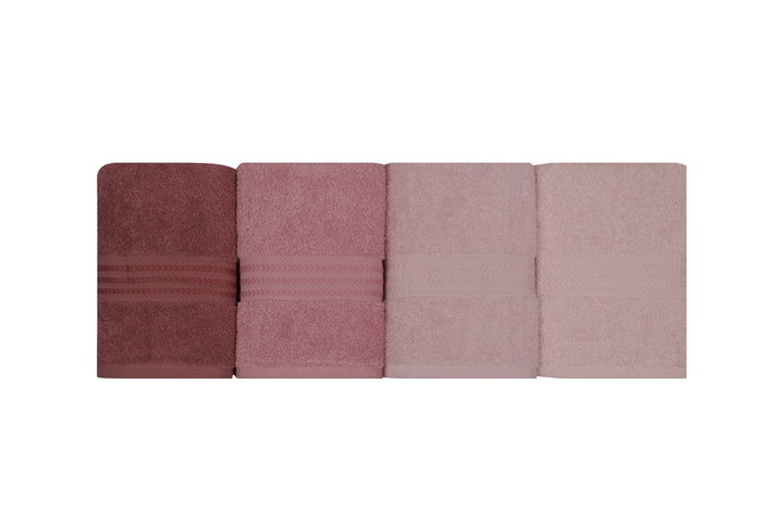 Aucune Juego de 4 toallas de mano - 50 x 90 cm - Polvo Aucune Juego de 4 toallas de mano - 50 x 90 cm - Polvo